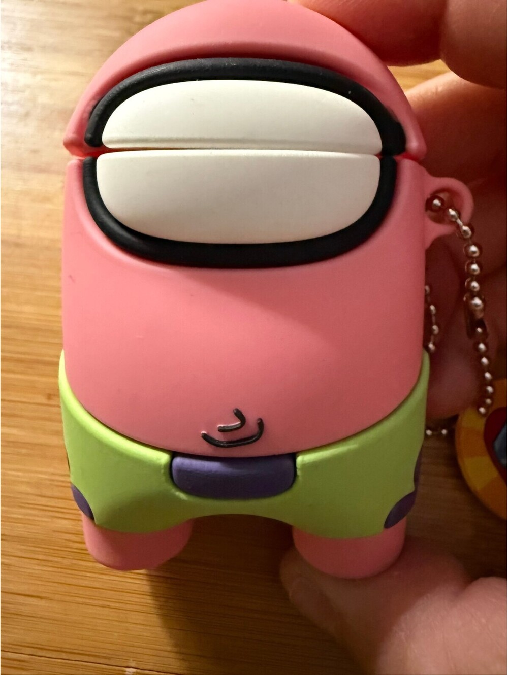 Pink and Green Cartoon Character Keychain Airpods gen 1 -2 case or bag charm